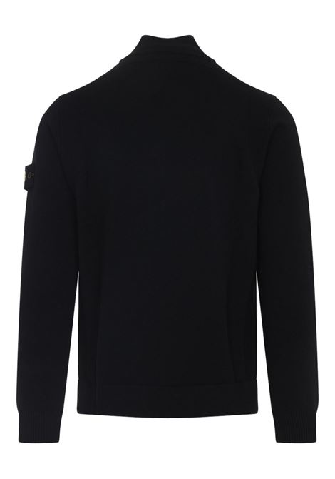 maglione con zip uomo nero STONE ISLAND | K2S15 5100062 S00A1V0029